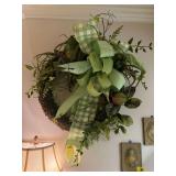 12” x 15” green and white wreath