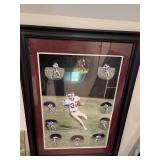 Two large black frames. One is 27 x 29 with a black mat. The second one is 28 1/2 x 40 with a deep wine mat.