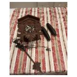 Lchatz 8 day Cuckoo clock.. untested.. parts all appear to be here, some of the letters appear to be coming off