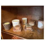 Miscellaneous group of candles and soap