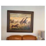 Great Giraffe oil painting 56” x 43 1/2”