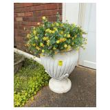 1979 concrete planter 16 inches round, 24 inches tall