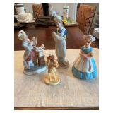 Set a four porcelain nurse figures