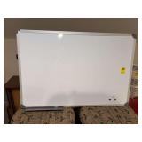 Magnetic dry erase board missing one corner 3’ x 2’
