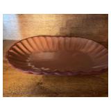 16 1/2 x 11 vintage pottery casserole bakeware. Can be used for display piece or baking