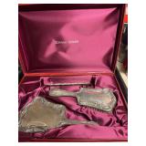 Gorham Sterling weighted vanity set. The hairbrush is 162 g., the mirror is 238 g and the comb is 28 g