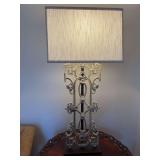 Cast iron lamp 41” x 12 1/2” the shade is 19” x 15”