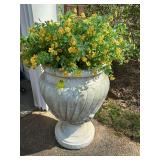 1979 concrete planter 16 inches round, 24 inches tall