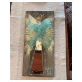 Mirrored and glass wall hanging angel. 7” x 15 1/2”