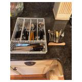 Tray of mixed silverware