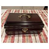 Nice cherry jewelry box 12 1/2” x 7” x 5 1/2”