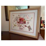 Vintage framed collectible lithograph/print titled 'Amour Insectus (Love Bug)” by artist Bill Day…..please see pics of accompanying write up from The Commercial Appeal, along with other info….25