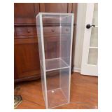 Clear acrylic display stand…..some scratching…..12” square x 41” tall