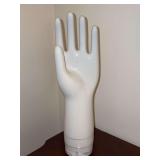 Vintage industrial porcelain glove mold manufactured by General Porcelain Company in Trenton, NJ….marked 9 on the bottom….14-1/4” tall