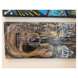 Original signed oil on canvas by local artist J Hanks titled “Every Soul on Beale Steeet Danced”…..20 x 10