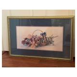 Signed, numbered and dated (1988) limited edition Glynda Turley still life florals in gold gilt frame…..4469/5000…..28 x 18
