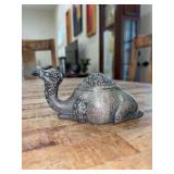 Sterling recumbent lidded camel trinket box…..116.6 grams