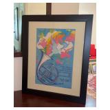 Framed art print featuring a musical theme with a prominent quote about music….from Abbey Press / St. Meinrad, IN…..18-7/8 x 23