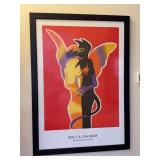 Collectible framed advertisement poster for Moët & Chandon designed by Polish artist Roman Kalarus…..30-1/2 x 42-1/4