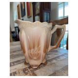 Rare Vintage Greentown Chocolate Cactus Pitcher…..7-3/4” tall