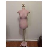 Vintage Wooden Dress Form / Display Mannequin on Wooden Pedestal - 50” tall