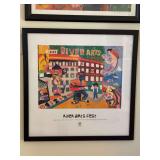 Framed poster for the River Arts Fest 2008, featuring artwork by Memphis artist George Hunt…..25-1/2 x 25-3/4