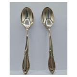 Sterling 'Rhapsody' flatware 2 dinner spoons. Weighing 67 grams.