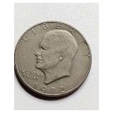 1972 United States Eisenhower dollar coin.