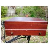 Vintage flatware silverware anti-tarnish wooden box chest. 12 piece place settings