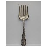 Antique Sterling Silver Serving Fork, Whiting Louis XV, PAT 1891 stamped on back. Weighing 21 grams.
