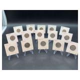 (15) Buffalo (Indian Head) Nickels - 1934 thru 1935 - mints P/D