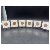 (6) Jefferson Silver Nickels - 1942 & 1943 - mints P/D/S