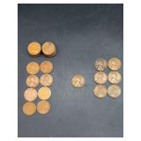 Grouping of (25) 1926-P Lincoln Wheat Pennies, (1) 1939-D Wheat Penny and (6) 1939-P Wheat Pennies