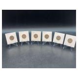 Grouping of (6) 1942, 1943 & 1944 Silver Nickels or “War Time Nickels” - mints P/D/S