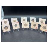 (10) Roosevelt Silver Dimes - years 1956 thru 1960 - mints P/D