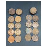 Grouping of (15) 1936-P Lincoln Wheat Pennies, (2) 1936-S Wheat Pennies and (16) 1934-D Wheat Pennies