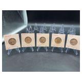 (5) Washington Silver Quarters - years 1956 & 1957 - mints P/D