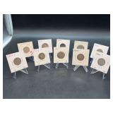 Grouping of (10) Liberty Head Nickels (also known as V Nickels)…..1902-1903 and mint P