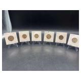 (6) Jefferson Silver Nickels - 1943, 1944 & 1945 - mints P/D/S