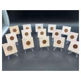 (14) Lincoln Wheat Pennies 1939 thru 1940…..mints P/D/S….there was (1) oddball 1940-P nickel included