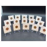 (14) Lincoln Wheat Pennies and (1) Lincoln Penny…..1952 thru 1958 and 195@ - mints P/D/S