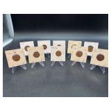 Grouping of (10) 1916 & 1917 Lincoln Wheat Pennies….mints P/D/S