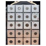 (1) sleeve of 20 Roosevelt Dimes - years 1991 thru 1997 - mints P/D/S - some are proofs