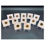 Grouping of (12) various year Canadian Cent pieces