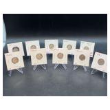 (8) Roosevelt Silver Dimes - years 1961 thru 1964 - mints P/D and (2) non-silver dimes - years 1965/1966 - mints P