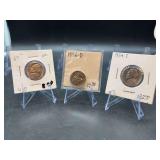 (3) Jefferson Nickels - 1953 (BU), 1956-D and 1953-D