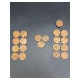 Grouping of (8) 1919-S Lincoln Wheat Pennies, (3) 1932-D Wheat Pennies and (10) 1929-S Wheat Pennies