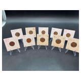 Grouping of (10) 1917 & 1918 Lincoln Wheat Pennies….mints P/D/S