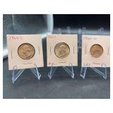 (3) 1964-D Washington Silver Quarters