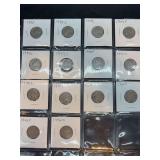 (6) sleeves of Jefferson Nickels - years 1938 thru 1984 - some are partial sleeves and none are silver - see all pics - some proofs/cameo proof - mints P/D/S